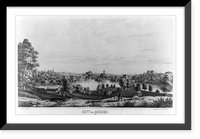 Historic Framed Print, City of Aurora 1869,  17-7/8" x 21-7/8"