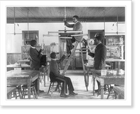 Hampton Institute, Va. 1899 - Classroom scenes - testintg combined draught of animals, Historic Print