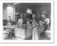 Hampton Institute, Va., 1899 - Classroom scenes - laundry shop, Vintage Print