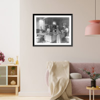 Hampton Institute, Va., 1899 - Classroom scenes - laundry shop, Vintage Print