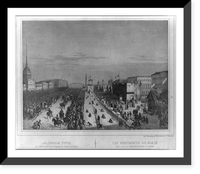 Les montagnes de glace sur la place de l'ampipaute pendant le carnaval, Antique Print