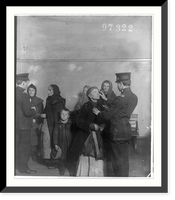 Historic Framed Print, [Physical examination of female immigrants at Ellis Island, New York City],  17-7/8" x 21-7/8"