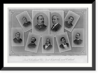Prest. Cleveland, Vice Prest. Hendricks and cabinet, Antique Poster