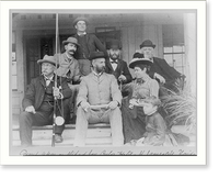 Group taken on steps of San Carlos Hotel, St. James City, Fla, Historic Reproduction