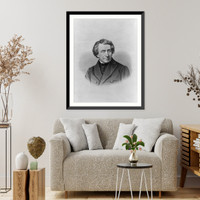 Historic Framed Print, [Johann Ignaz von Dollinger, 1799-1890, bust portrait],  17-7/8" x 21-7/8"