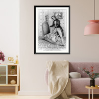 Historic Framed Print, New year's present to a bachelor,  17-7/8" x 21-7/8"
