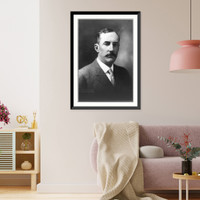 Historic Framed Print, [George Eddy Downey, 1860-1926, bust portrait],  17-7/8" x 21-7/8"
