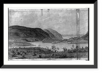 Panoramic view of West Point, New York showing American encampments on the Hudson River - 3, Antique Poster