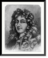 Historic Framed Print, [Christiaan Huygens, 1629-1695, bust portrait],  17-7/8" x 21-7/8"