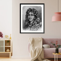 Historic Framed Print, [Christiaan Huygens, 1629-1695, bust portrait],  17-7/8" x 21-7/8"