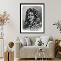 Historic Framed Print, [Christiaan Huygens, 1629-1695, bust portrait],  17-7/8" x 21-7/8"