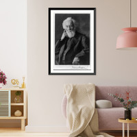 Historic Framed Print, [Sir William Huggins, 1824-1910, half-length portrait, seated],  17-7/8" x 21-7/8"