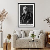 Historic Framed Print, [Sir William Huggins, 1824-1910, half-length portrait, seated],  17-7/8" x 21-7/8"