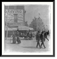 Washington, D.C. street scene, corner of Pennsylvania Ave. and 14th(?) St. looking east showing George Prince photo studio, Historic Reproduction