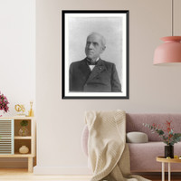 George Grover Wright, 1820-1896, bust, photo, Antique Poster