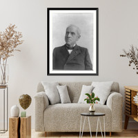 George Grover Wright, 1820-1896, bust, photo, Antique Poster