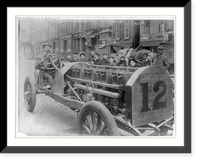 Vanderbilt's 250 horse power auto, Sartori driving, Vintage Print