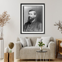 Historic Framed Print, [Amos Parker Cheney, head-and-shoulders portrait, facing left],  17-7/8" x 21-7/8"