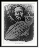 Prim y Prats, marques de los Castillejos, 1814-1870; caricature, Antique Print