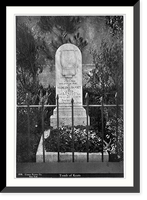 Historic Framed Print, [Tomb of Keats],  17-7/8" x 21-7/8"