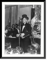 Rudy Vallee, three-quarter portrait, standing before microphone at opening of new Shoreham Hotel in Washington, D.C, Antique Wall Art