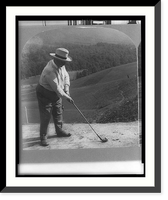 Historic Framed Print, The statesman's playtime. Hon. William H. Taft on the golf links, at Hot Springs, Va.,  17-7/8" x 21-7/8"