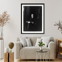 Historic Framed Print, [Andrew Carnegie, 1835-1919, full-length portrait, seated],  17-7/8" x 21-7/8"