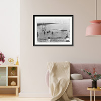 Atlantic Highlands, N.J.: view from Leslie's Beach - bathers, diving board, and jetty, Vintage Poster