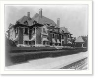 Historic Framed Print, Blairsden",  a large mansion owned by C.L. Blair: view of front of house",  17-7/8" x 21-7/8"
