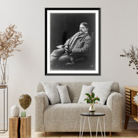 Historic Framed Print, [Edwin Austin Abbey, 1852-1911; three-quarters length, seated],  17-7/8" x 21-7/8"