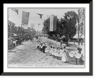 Historic Framed Print, Sunday school parade, Old Home Week, Medina, N.Y.,  17-7/8" x 21-7/8"