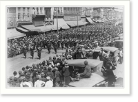 French blue jackets on parade, Norfolk, Va, Antique Poster