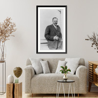 Robert Low Bacon, 1884-1938, three-quarter length portrait, standing, facing right, Historic Print