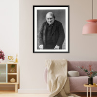 Historic Framed Print, [Ernest Renan, 1823-1892, half-length portrait, standing],  17-7/8" x 21-7/8"