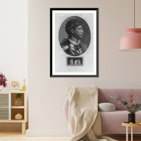 Hadrianus, Emperor of Rome, 76-138, bust portrait, profile Classic, Antique Print