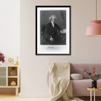 Historic Framed Print, [John Frederick William Herschel, 1792-1871, three-quarter length portrait, seated],  17-7/8" x 21-7/8"