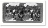 Historic Photo Print - Picture story in 4 stereoscopic frames