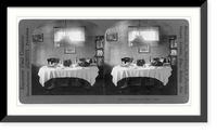 Historic Framed Print, Thanksgiving dinner table,  17-7/8" x 21-7/8"