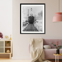 First train at the west portal of the G.N. Ry Co. new 8-mile tunnel - scenic Wn, Historic Print