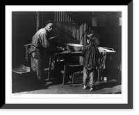 Historic Framed Print, [San Francisco Chinatown, 1895-1900(?): man and boy working at outdoor laundry],  17-7/8" x 21-7/8"