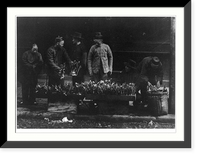 Historic Framed Print, [San Francisco Chinatown, 1895-1900(?): street market; buying potted plants],  17-7/8" x 21-7/8"
