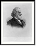 Leonard Bacon, 1802-1881, head-and-shoulders portrait, profile, Vintage Wall Art