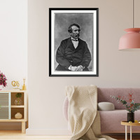 Historic Framed Print, [David Livingstone, 1813-1873, half-length portrait, seated],  17-7/8" x 21-7/8"