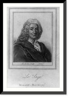 Alain Rene LeSage, 1668-1747, head-and-shoulders portrait, Vintage Print