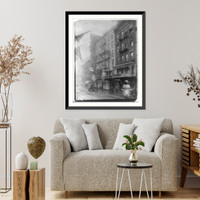 Historic Framed Print, [New York City Chinatown decorated for New Year, Jan. 21, 1909 - looking toward Port Arthur restaurant],  17-7/8" x 21-7/8"