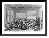 Historic Framed Print, [Pestalozzi teaching large group of orphans],  17-7/8" x 21-7/8"