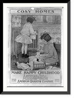 Historic Framed Print, Cosy Homes Make Happy Childhood,  17-7/8" x 21-7/8"
