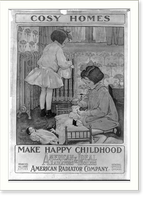 Historic Framed Print, Cosy Homes Make Happy Childhood,  17-7/8" x 21-7/8"