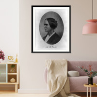 Abby (Kelley) Foster, 1810-1887; bust, Vintage Wall Art