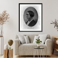 Abby (Kelley) Foster, 1810-1887; bust, Vintage Wall Art